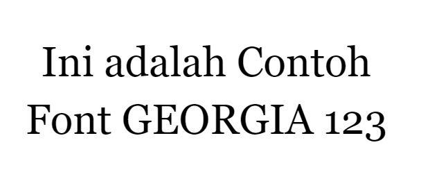 contoh font georgia