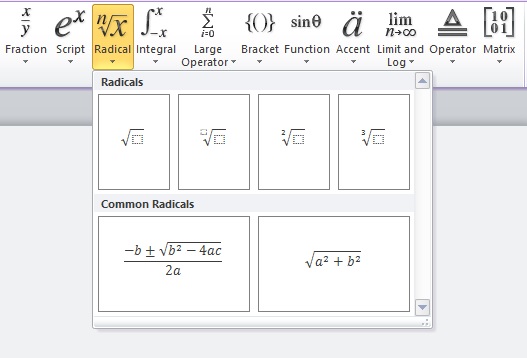 membuat akar di word