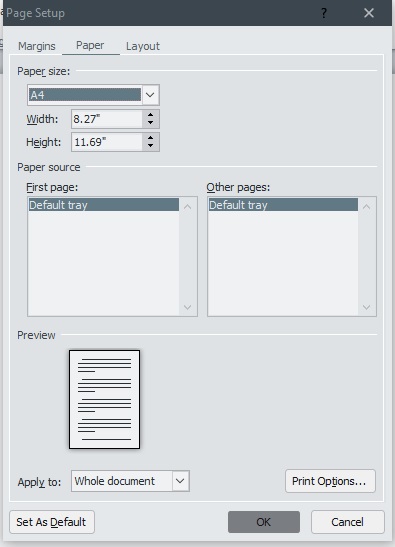 mengatur ukuran layout buku