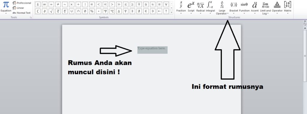 Cara Menulis Rumus Di Microsoft Word Gambar 4030