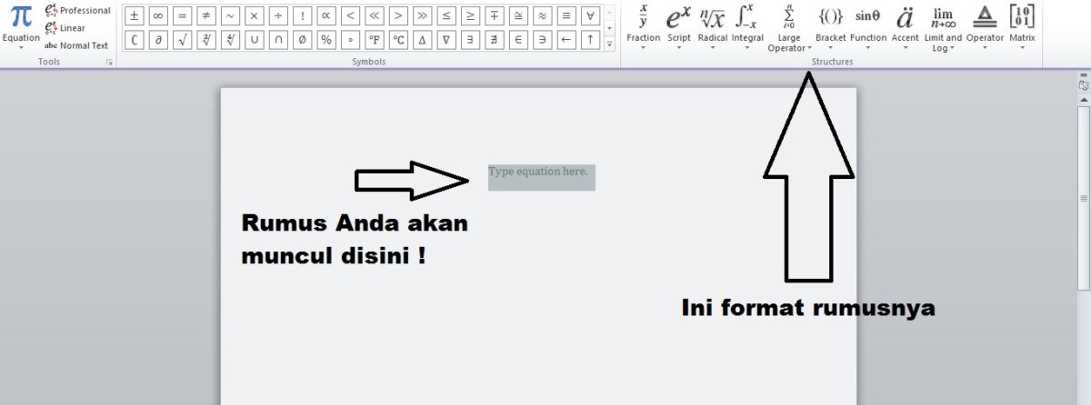 Cara Membuat Rumus Equation