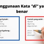 penggunaan kata di yang benar