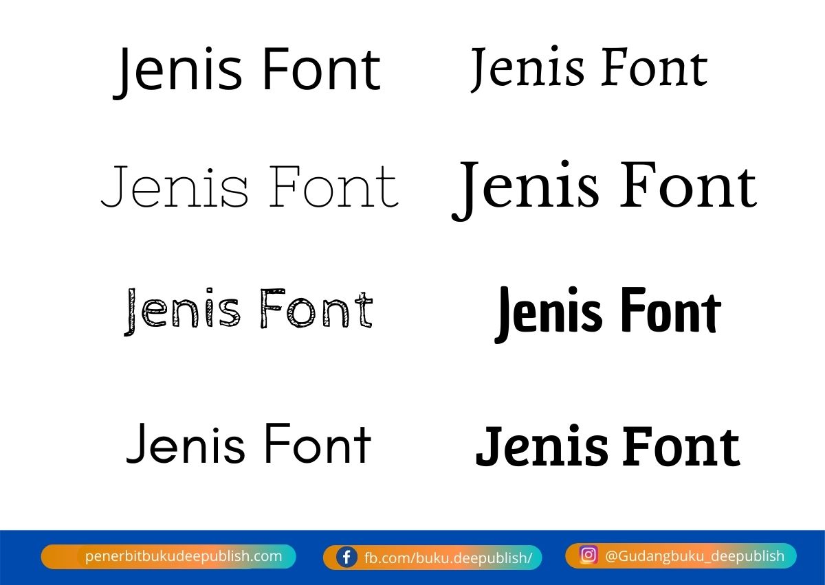 11 Jenis Font Untuk Pilihan Desain And Buku Penerbit Deepublish 2088