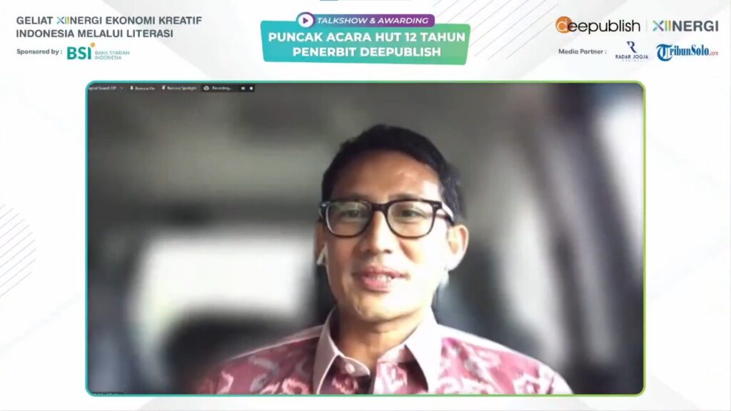 hut deepublish bersama sandiaga uno