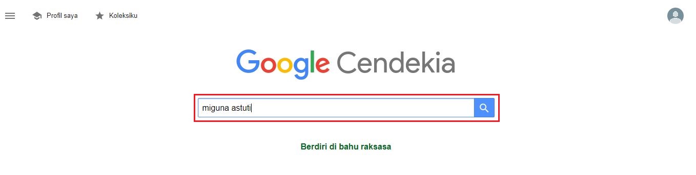 Pergi ke laman resmi Google Scholar dan ketik nama penulis