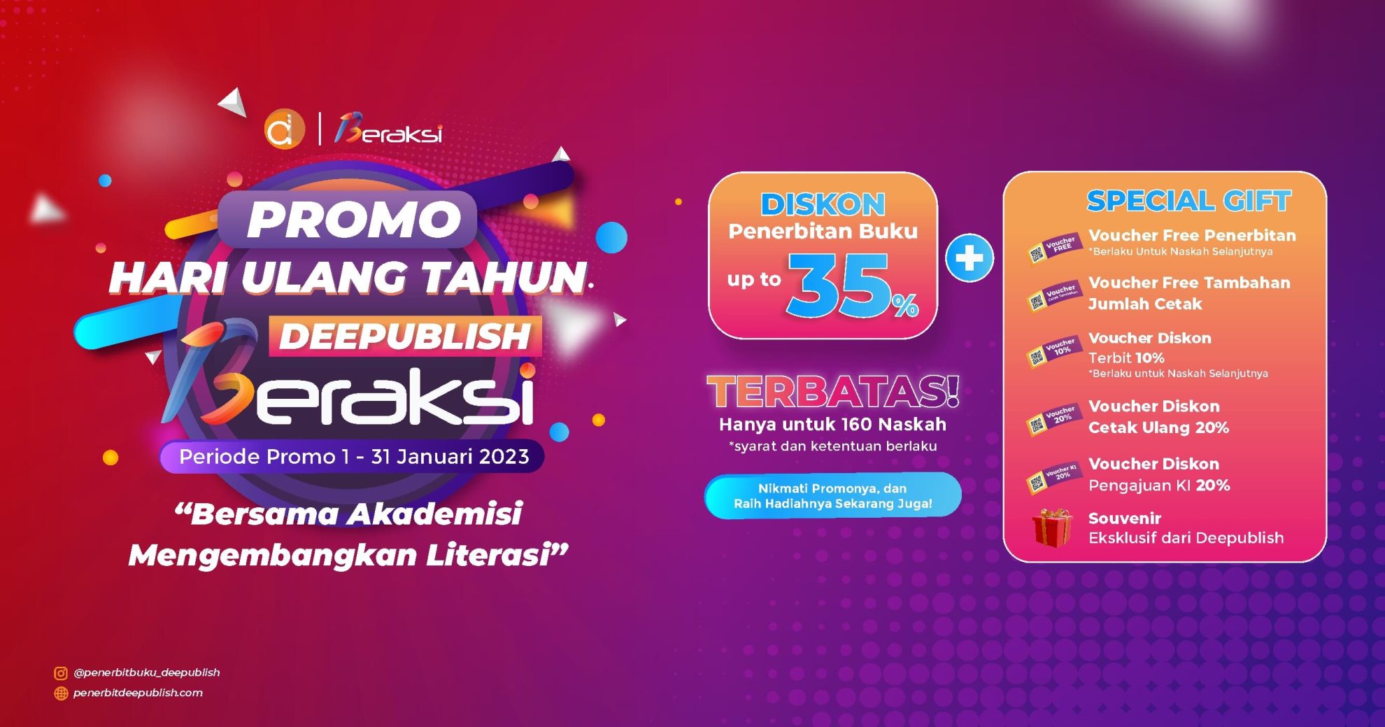 Promo Cetak Buku Hingga 30% - Penerbit Deepublish