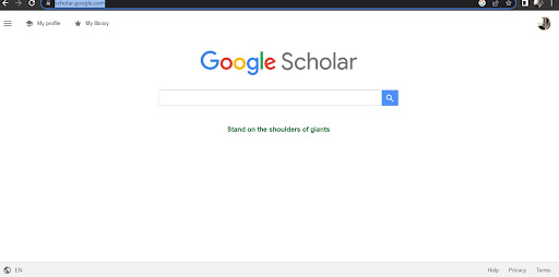 Cara membuat daftar pustaka otomatis. Buka Google Scholar.