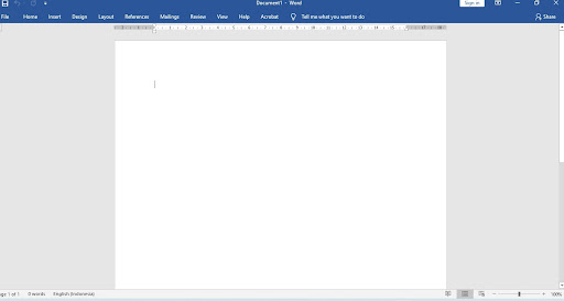Cara membuat daftar pustaka otomatis. Buka dokumen pada Microsoft Word.