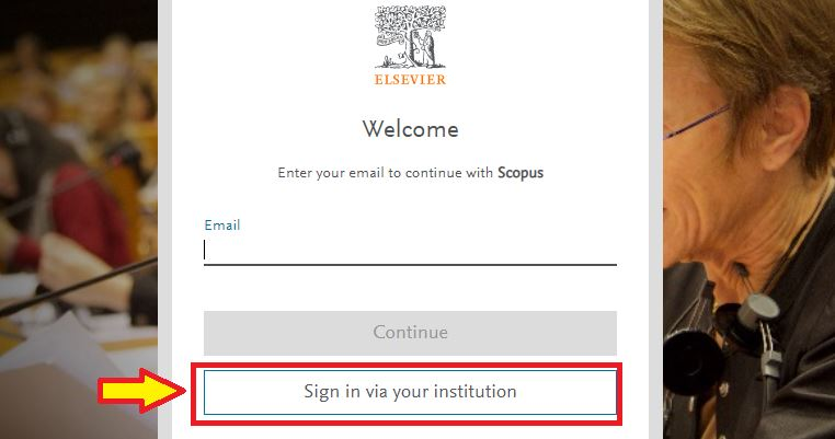 Klik tombol “Sign In via Your Institution”