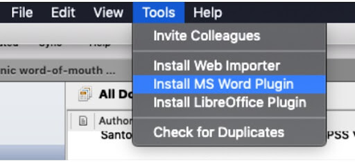 pilih “Instal MS Word Plugin”