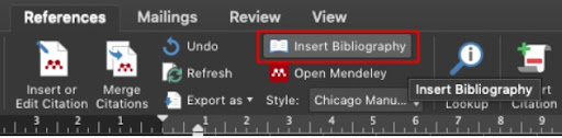  pilih “Insert Bibliography”