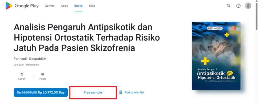 terdapat free sample di google playbook