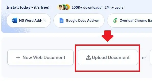 klik upload document
