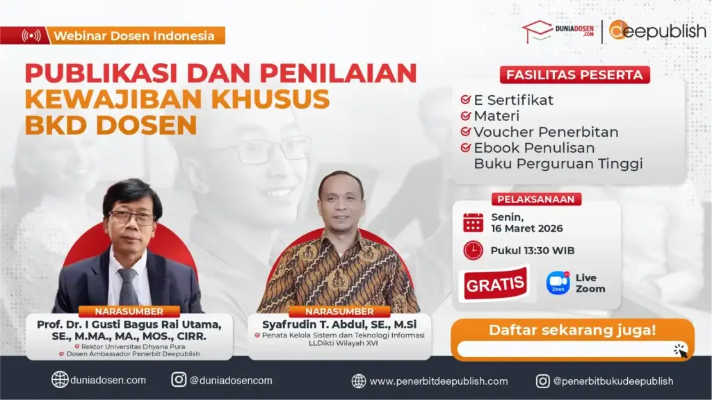 WEB Webinar Dosen Indonesia - Publikasi dan Penilaian Kewajiban Khusus BKD Dosen