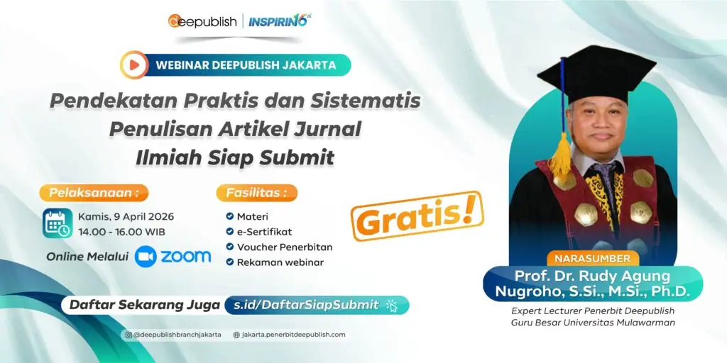 banner Webinar Pendekatan Praktis dan Sistematis Penulisan Artikel Jurnal Ilmiah Siap Submit