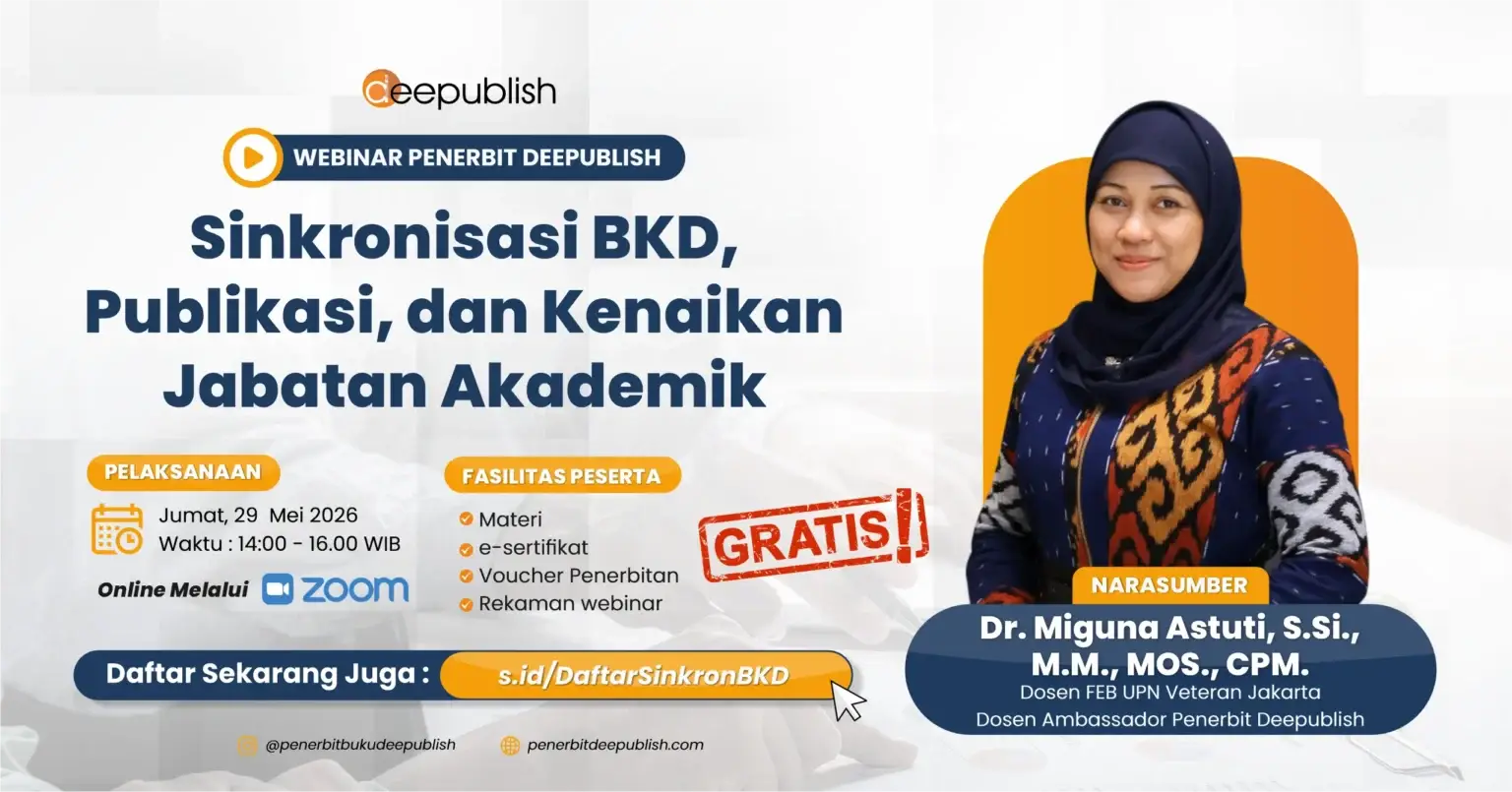 Banner Webinar “Sinkronisasi BKD, Publikasi, dan Kenaikan Jabatan Akademik”
