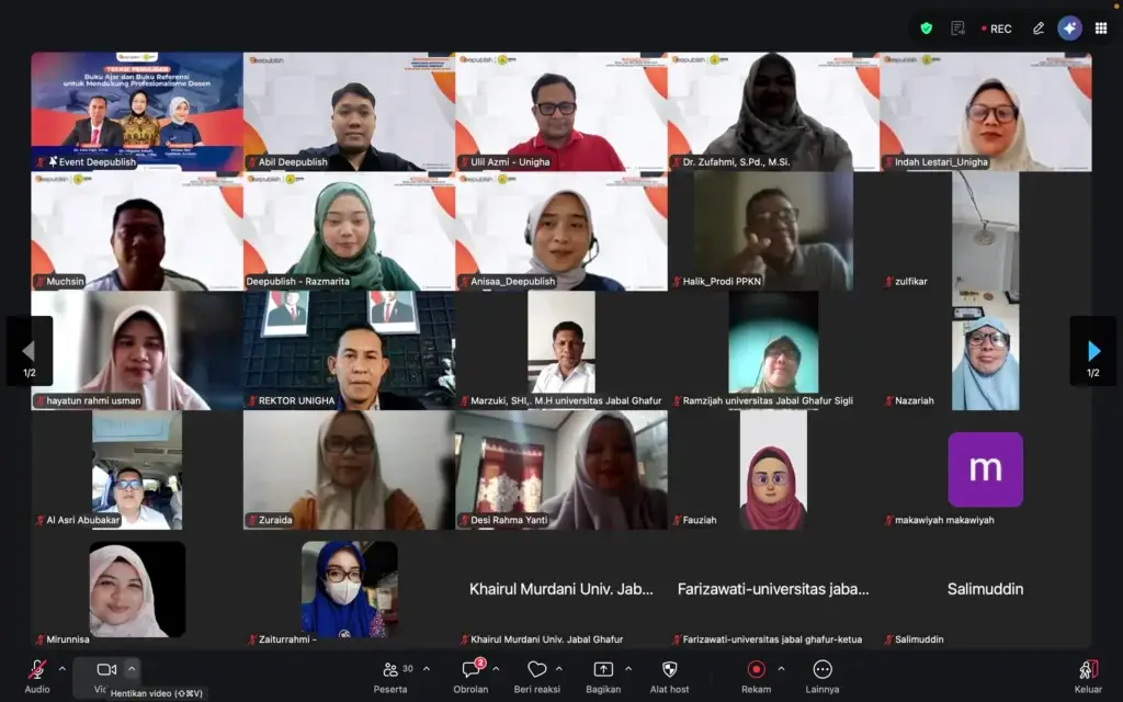 Dukung Profesionalisme Dosen, Penerbit Deepublish dan Universitas Jabal Ghafur Gelar Webinar Penulisan Buku Ajar dan Buku Referensi
