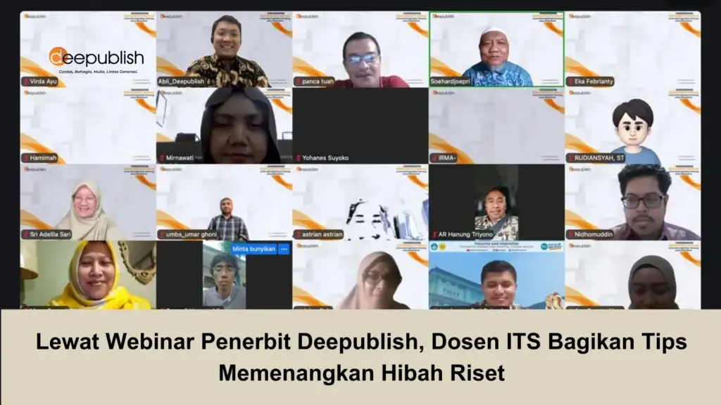 Lewat Webinar Penerbit Deepublish, Dosen ITS Bagikan Tips Memenangkan Hibah Riset