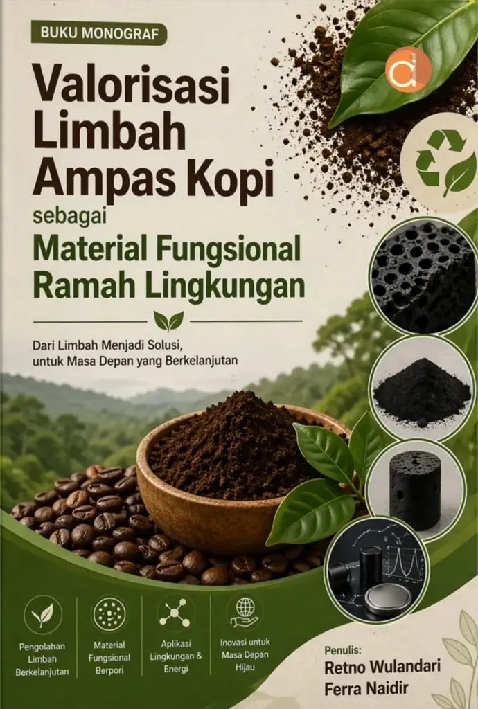 Buku Monograf Valorisasi Limbah Ampas Kopi sebagai Material Fungsional Ramah Lingkungan Dari Limbah Menjadi Solusi, Untuk Masa Depan yang Berkelanjutan