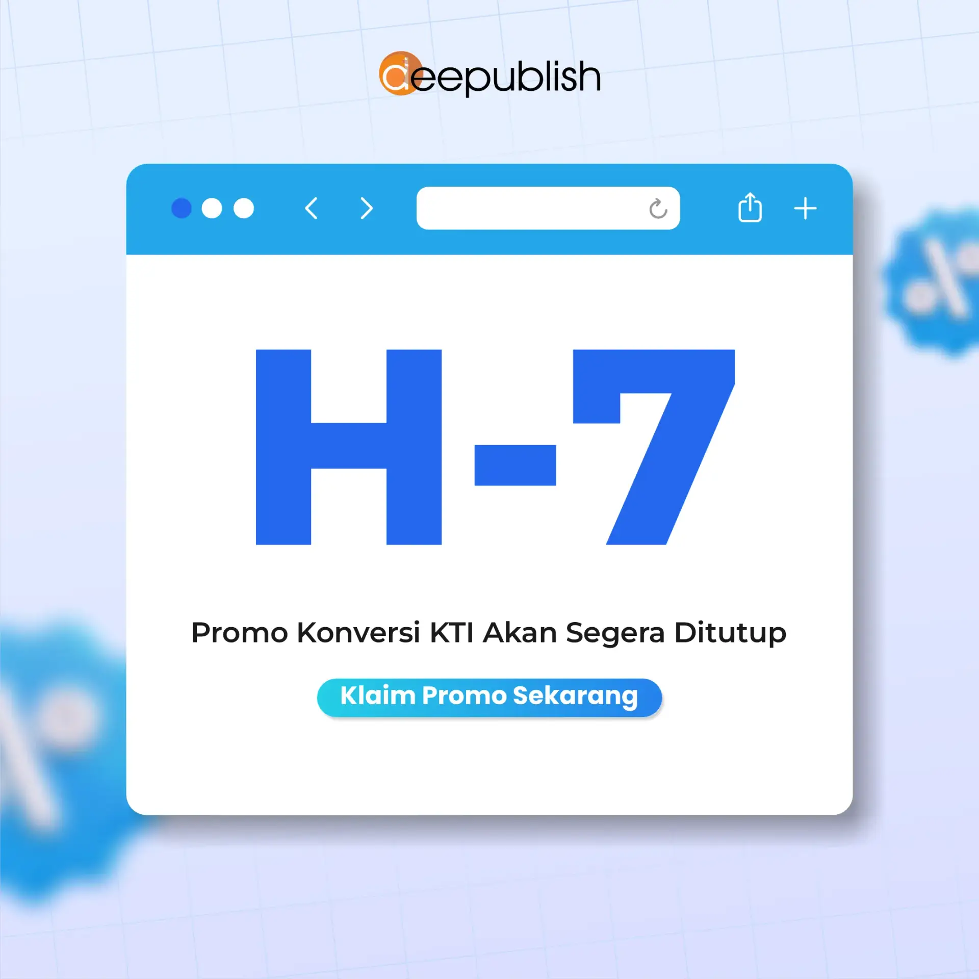 Penerbit Web Banner h 7 promo konversi kti